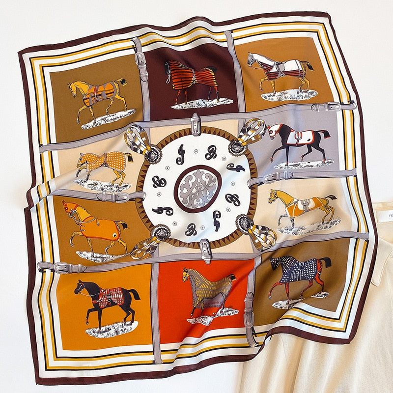 Carré 100% Soie Chic Femme