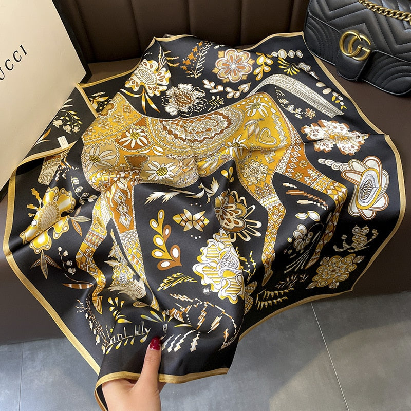 Carré 100% Soie Chic et Raffiné Femme