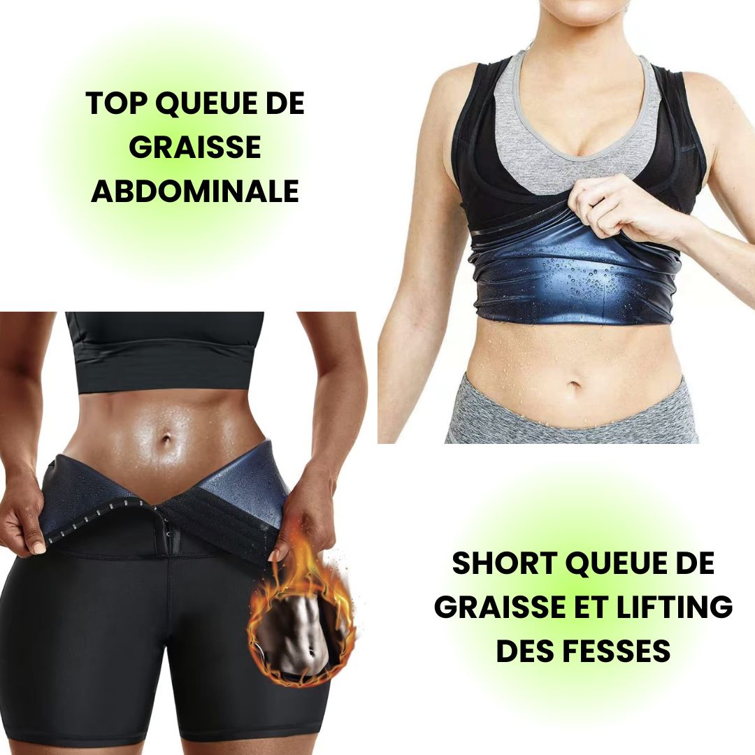 TOP QUEUE DE GRAISSE ABDOMINALE + SHORT QUEUE DE GRAISSE ET LIFTING DES FESSES