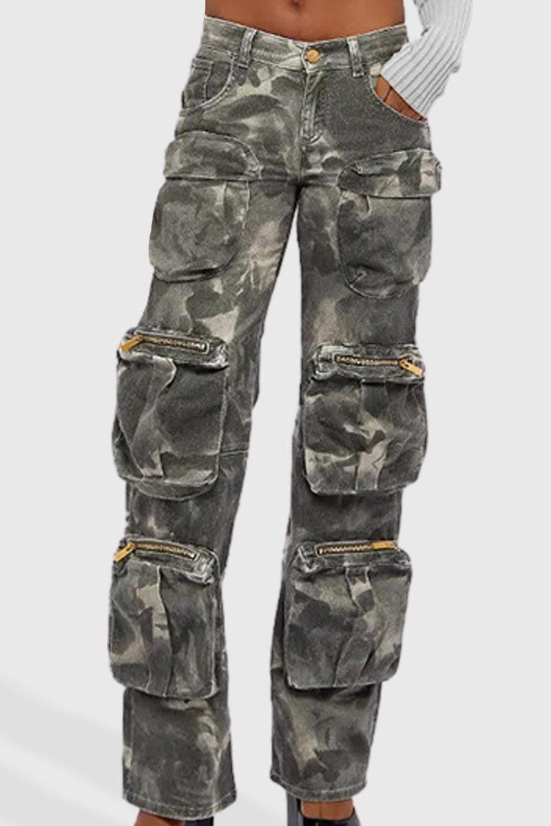 Joan - Pantalon Militaire Avec Poches