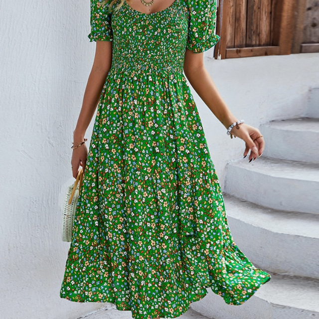 Robe Motif Fleur Femme