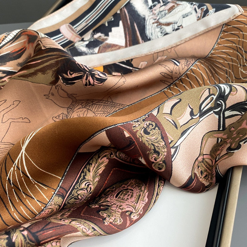 Carré 100% Soie Chic Femme