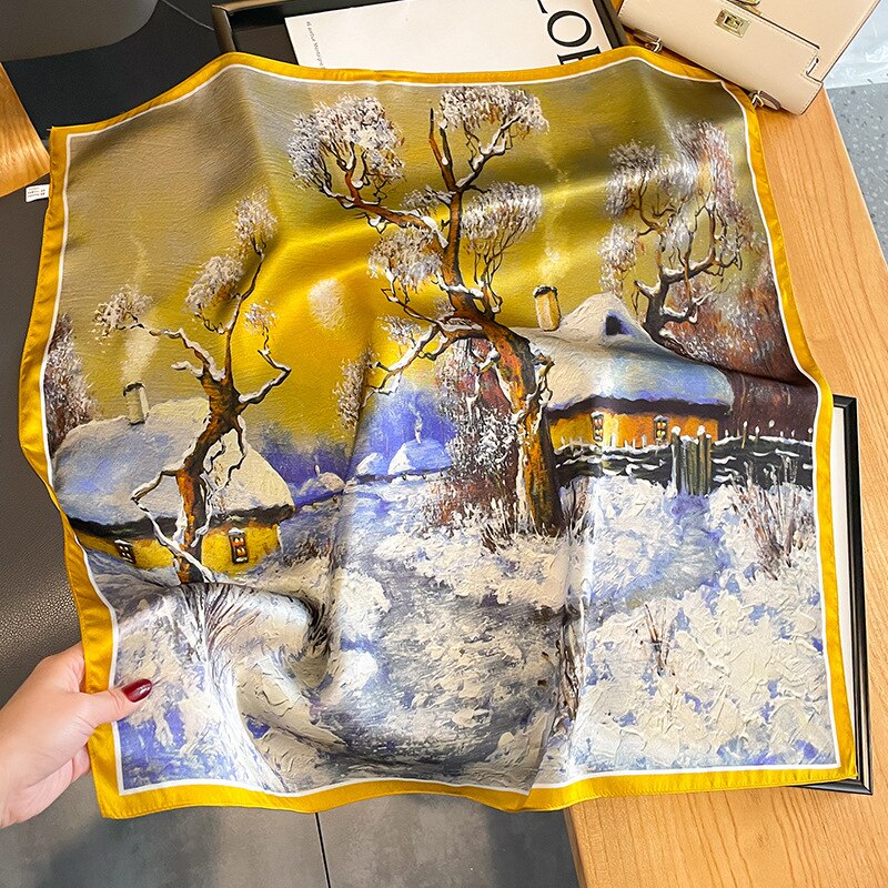 Carré 100% Soie Chic Femme