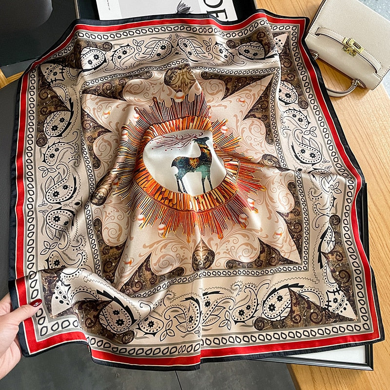 Carré 100% Soie Chic Femme