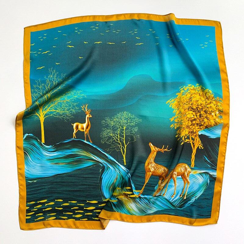 Carré 100% Soie Chic Femme