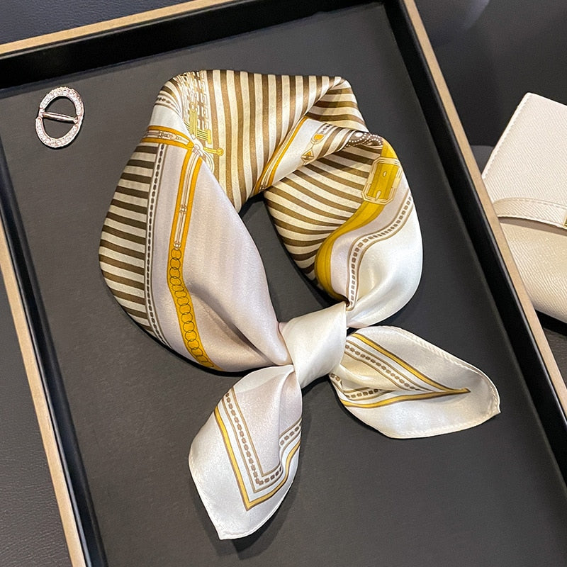 Carré 100% Soie Décoration Chic Femme