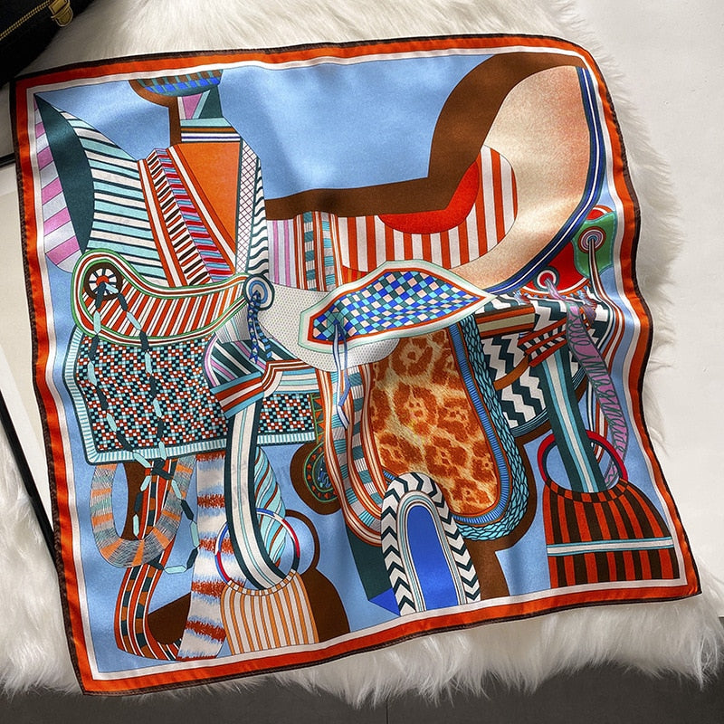 Carré 100% Soie Décoration Moderne Femme