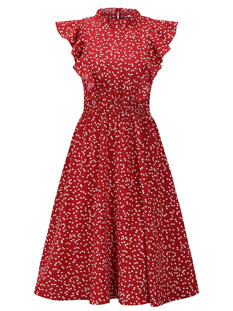 Robe à Pois Classique Femme