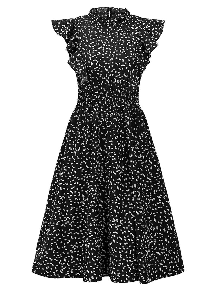 Robe à Pois Classique Femme