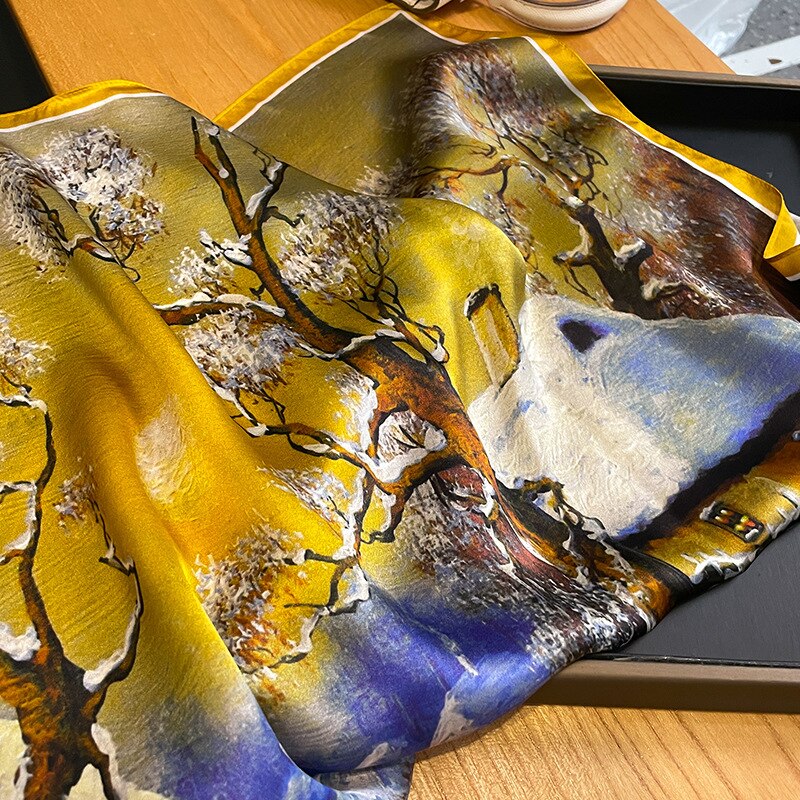 Carré 100% Soie Chic Femme