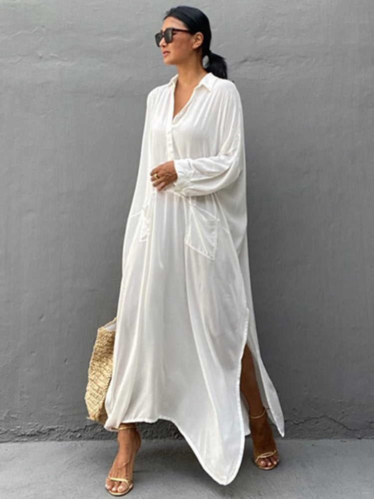 Robe de Plage Ouvert Chic