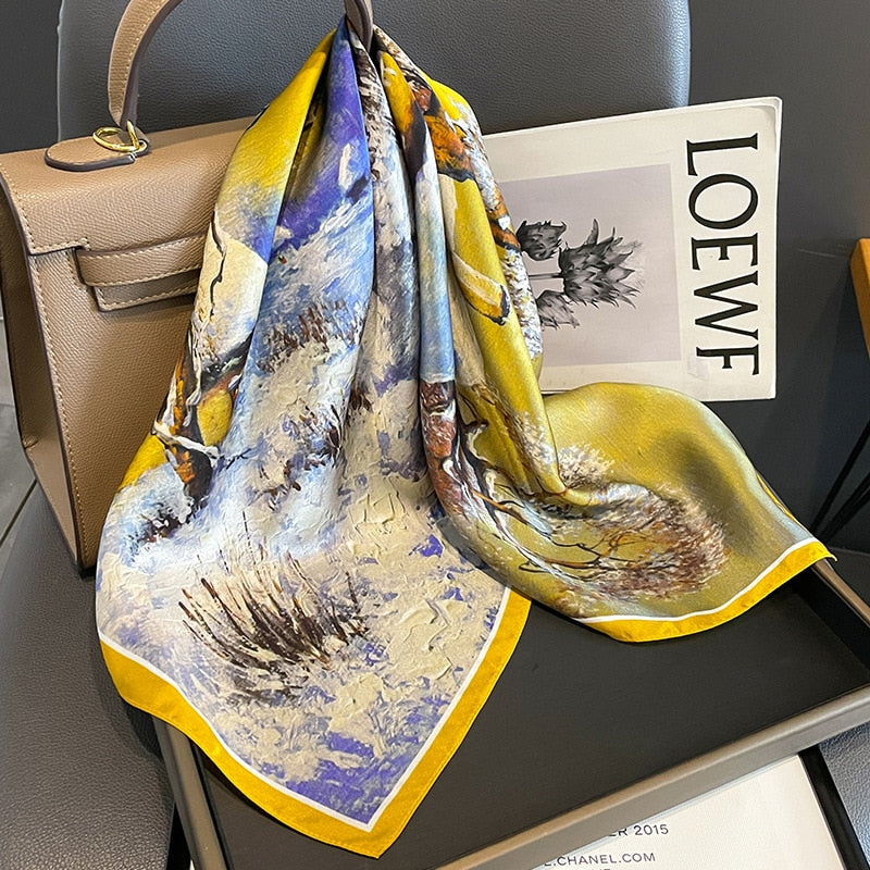 Carré 100% Soie Chic Femme