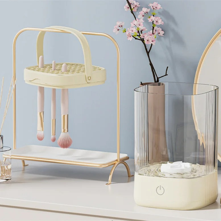 Nettoyeur de Pinceaux et d'Éponges de Maquillage Élégance