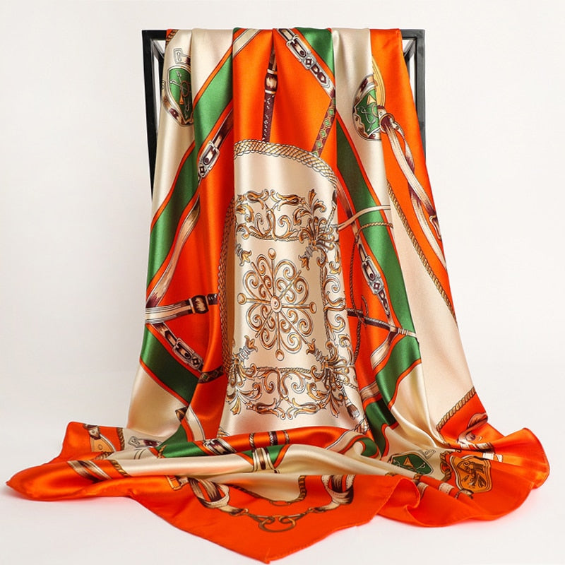 Foulard Carré Motif Original Femme