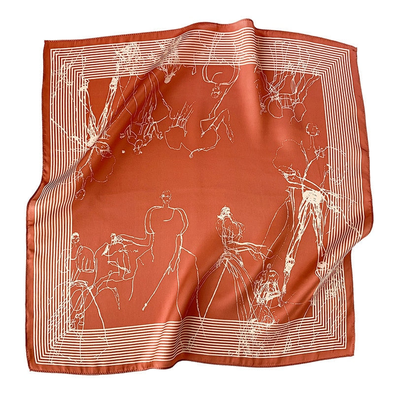 Carré 100% Soie Classique Femme