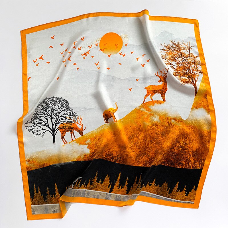 Carré 100% Soie Original Femme