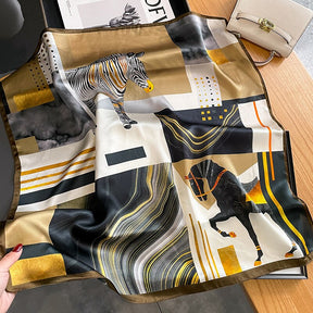 Carré 100% Soie Raffiné Femme