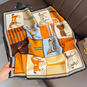 Carré 100% Soie Chic Femme