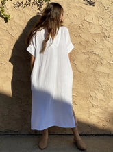 Robe de Plage Blanche Femme
