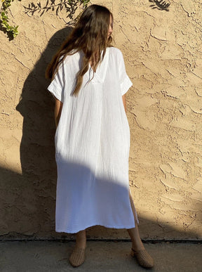 Robe de Plage Blanche Femme