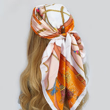 Foulard Carré Sophistiqué Femme Décoration Chaine
