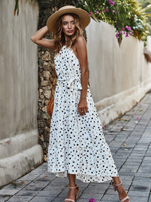Robe Légère à Pois Femme
