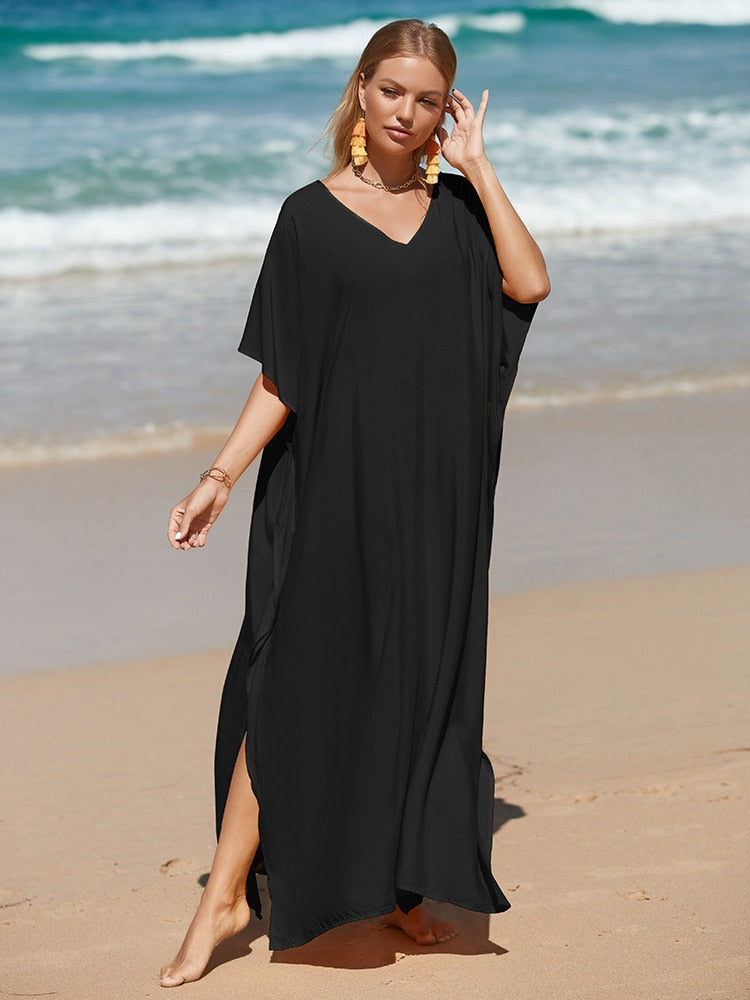 Robe de Plage Chic Noire Femme