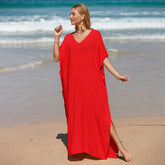 Robe de Plage Chic Rouge Femme