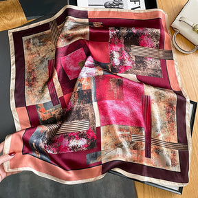 Carré 100% Soie Chic Femme