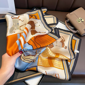 Carré 100% Soie Chic Femme