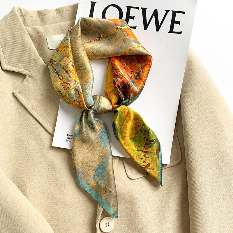 Carré 100% Soie Original Femme